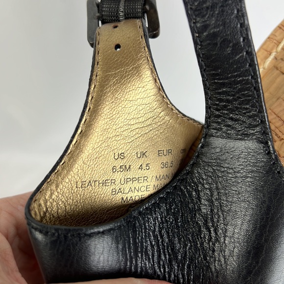 Black Sam Edelman Camilla Wedge with stud detail, sling back, size 9.5 - Picture 15 of 16